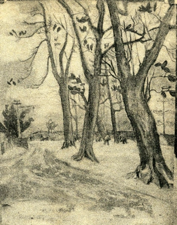 Tranh của nhà thơ Quang Dũng.