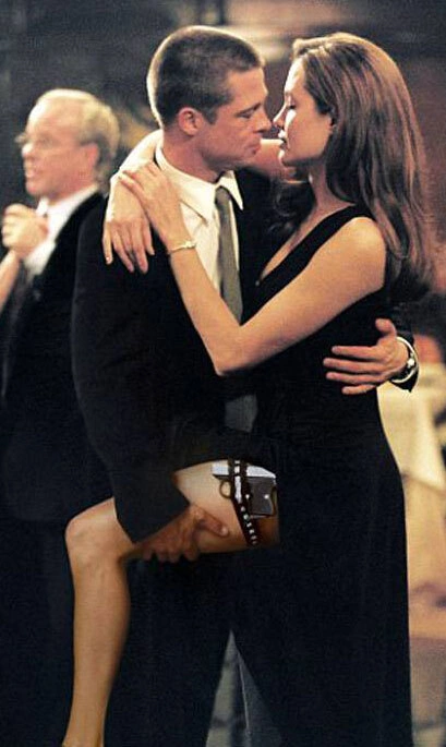 Brad Pitt và Angielina Jolie trong một cảnh quay