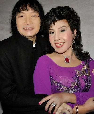 Minh Vương - Lệ Thủy thân thiết trong hậu trường.