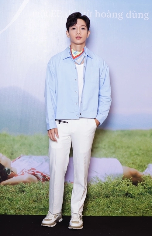 Hoàng Dũng tại sự kiện giới thiệu album mới. Ảnh: Nhân vật cung cấp