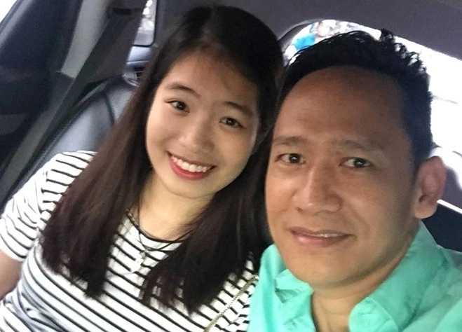 Thu Cầm bên bố - ca sĩ Duy Mạnh. Ảnh: Nhân vật cung cấp