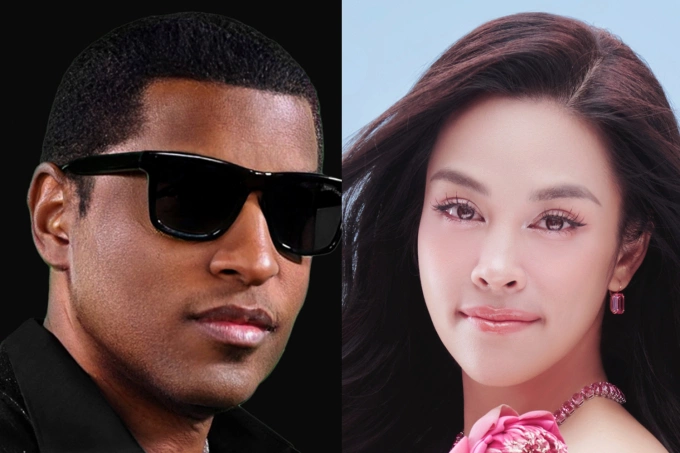 Nghệ sĩ Babyface (trái) và ca sĩ Ngọc Mai. Ảnh: Hozo