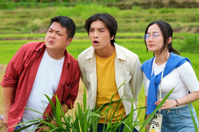 Từ phải qua: Anh Đào, Ngọc Trai, Vũ Long ở phim truyền hình tái xuất ở bản mới. Ảnh: Thanh Huyền