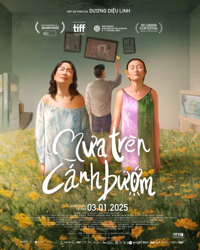 Poster phim Mưa trên cánh bướm. Ảnh: CGV