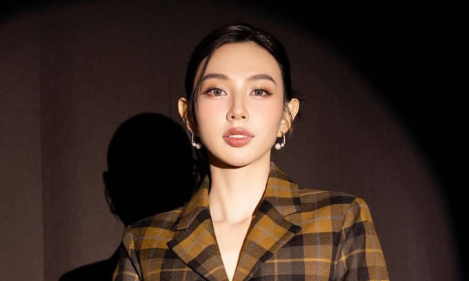 Hoa hậu Thùy Tiên dịp ra mắt phim Chốt đơn tháng 12/2024. Ảnh: Nhân vật cung cấp