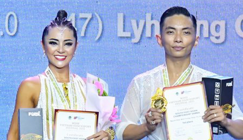Phan Hiển, Thu Hương đoạt 3 HCV dancesport Đông Nam Á
