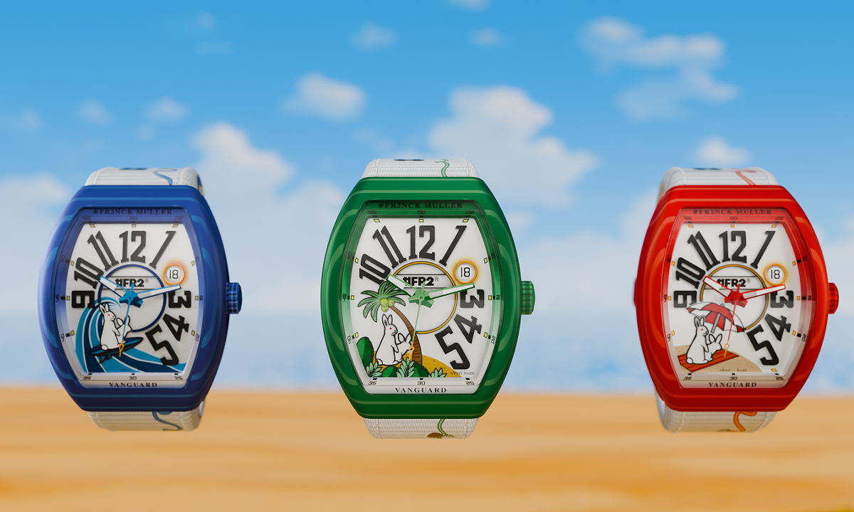 Biểu tượng thỏ #FR2 trên đồng hồ Franck Muller Vanguard Beach