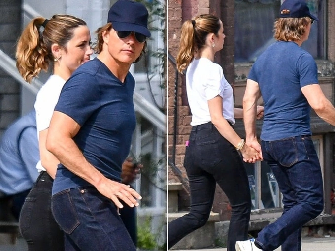 Tom Cruise và Ana de Armas tại thị trấn Woodstock, Mỹ, hôm 27/7. Ảnh: The Image Direct