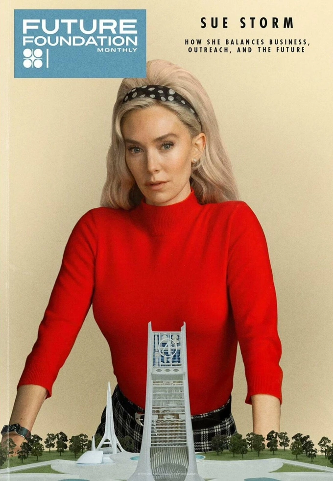 Vanessa Kirby hóa thân siêu anh hùng Sue Storm có khả năng tàng hình. Ảnh: Marvel Studios