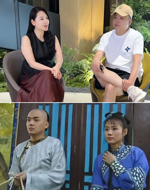 Trần Doanh, Chu Hoành Gia hiện tại và thời đóng chung phim. Ảnh: Douyin