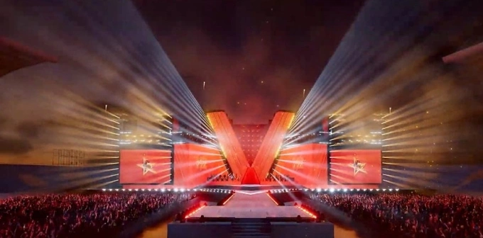 Hình ảnh mô phỏng sân khấu concert Tổ quốc trong tim. Ảnh: Ban tổ chức cung cấp