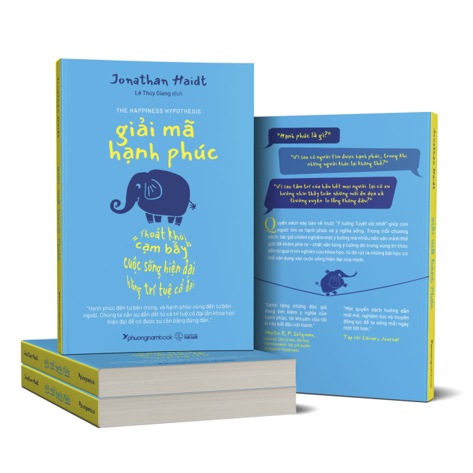 Bìa Giải mã hạnh phúc. Sách do Phương Nam Book và Nhà xuất bản Thế giới liên kết xuất bản. Ảnh: Phương Nam Book.