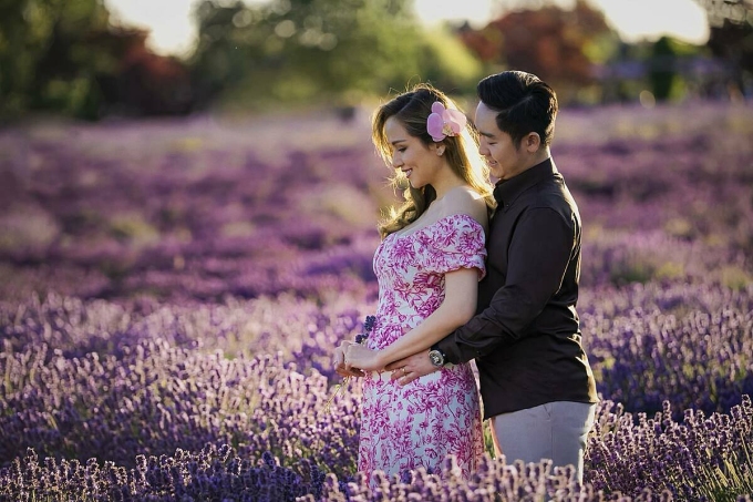 Hoa hậu Diễm Hương mang bầu ở tháng thứ sáu. Ảnh: Nhân vật cung cấp