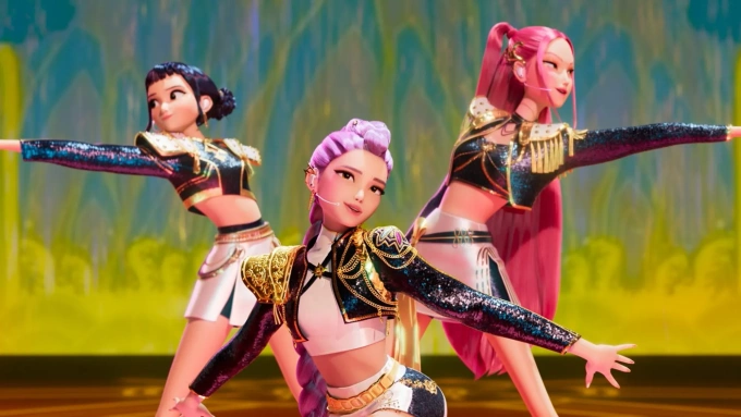 Nhóm nhạc Huntrix trong phim. Ảnh: Sony Pictures Animation