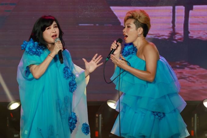 Thanh Lam, Hà Trần gây chú ý khi tái ngộ trong đêm nhạc. Ảnh: Lý Võ Phú Hưng