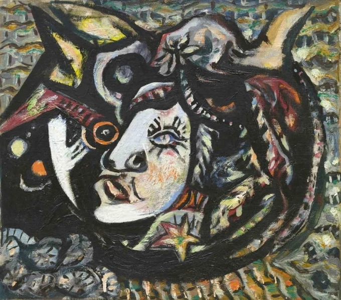 Tác phẩm Mặt nạ (1941) của Jackson Pollock. Ảnh: MoMA