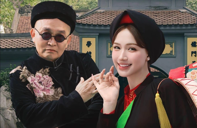 Tạo hình của nghệ sĩ Xuân Hinh trong Bắc Bling. Ảnh: Nhân vật cung cấp