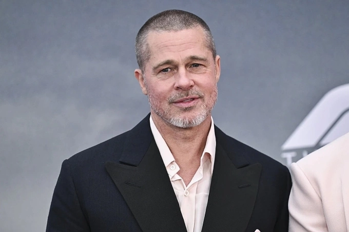 Brad Pitt tại buổi quảng bá phim F1 tháng 6. Ảnh: AP
