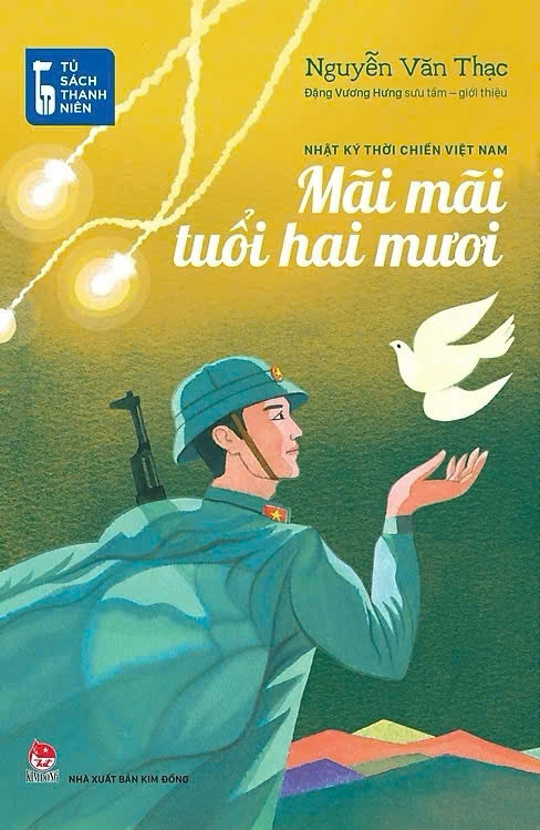 Bìa cuốn Mãi mãi tuổi hai mươi do Nhà xuất bản Kim Đồng phát hành. Nhà thơ Hoàng Nhuận Cầm đã thực hiện kịch bản phim Mùi cỏ cháy, dựa trên nội dung nhật ký. Ảnh: Nhà xuất bản cung cấp
