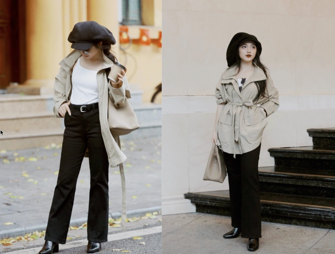 Quần jeans dáng ôm ống loe là món hack chân số một. Ảnh: Uniqlo