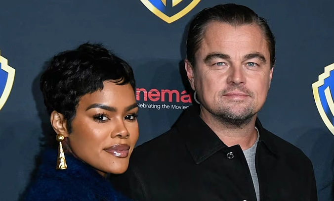Teyana Taylor và Leonardo DiCaprio trong sự kiện CinemaCon hồi tháng 4. Ảnh: Blex Media