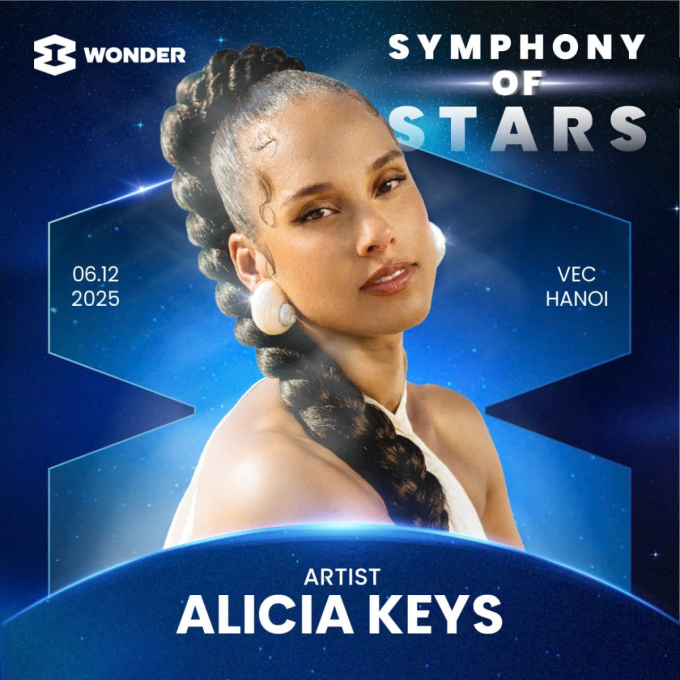 Poster của Alicia Keys tại 8Wonder năm nay. Ảnh: BTC