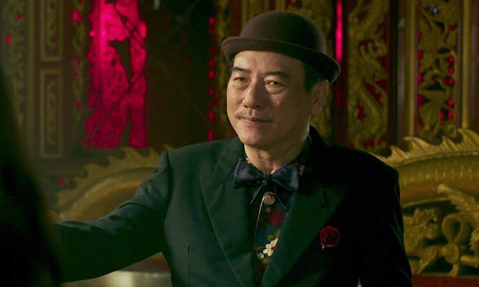 Tạo hình của nghệ sĩ Thành Hội trong phim Phá đám: Sinh nhật mẹ. Ảnh: Đoàn phim cung cấp