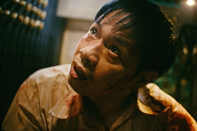 Tạo hình của Thái Hòa trong phim Tử chiến trên không Ảnh: Đoàn phim cung cấp