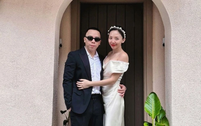 Tóc Tiên và Hoàng Touliver kỷ niệm 5 năm ngày cưới. Ảnh: Nhân vật cung cấp