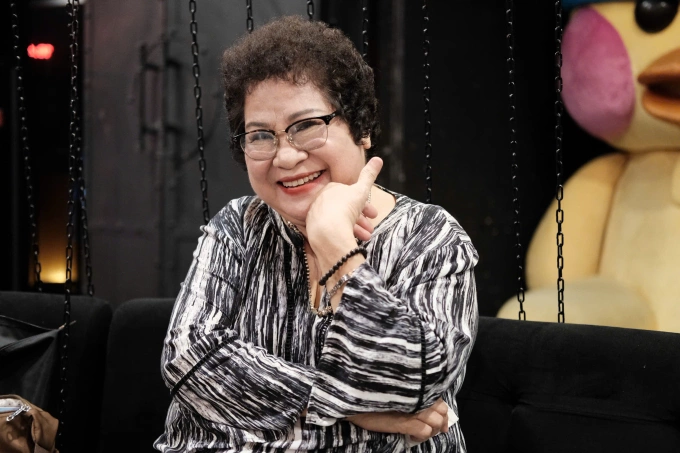 Nghệ sĩ tại buổi ra mắt phim ca nhạc của ca sĩ Ngọc Khuê, chiều 17/4 ở Hà Nội. Ảnh: Tình Lê