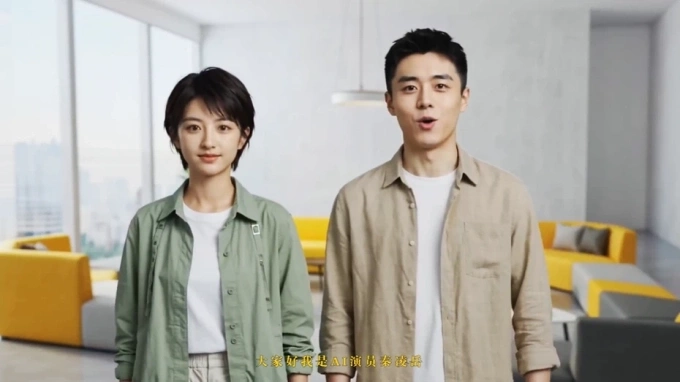 Hai diễn viên AI được một công ty tung ra hồi tháng 3, nhiều khán giả cho rằng gương mặt họ hao hao các diễn viên như Triệu Kim Mạch, Trạch Tử Lộ. Ảnh: UDN