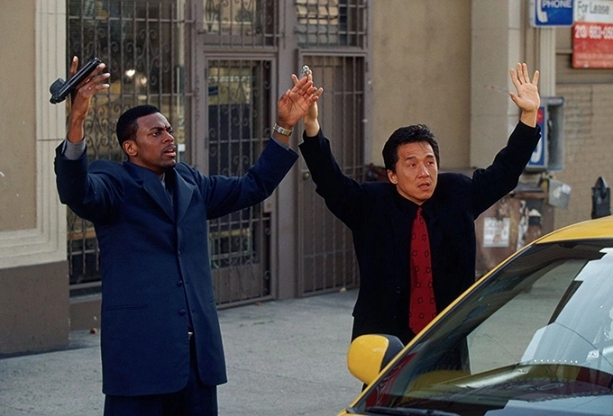 Chris Tucker (trái) và Thành Long trong Rush Hour 1998. Ảnh: TMZ