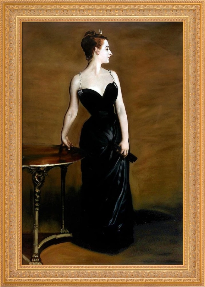 Bức tranh Madame X của John Singer Sargent sau khi được vẽ lại quai áo. Ảnh: OverstockArt