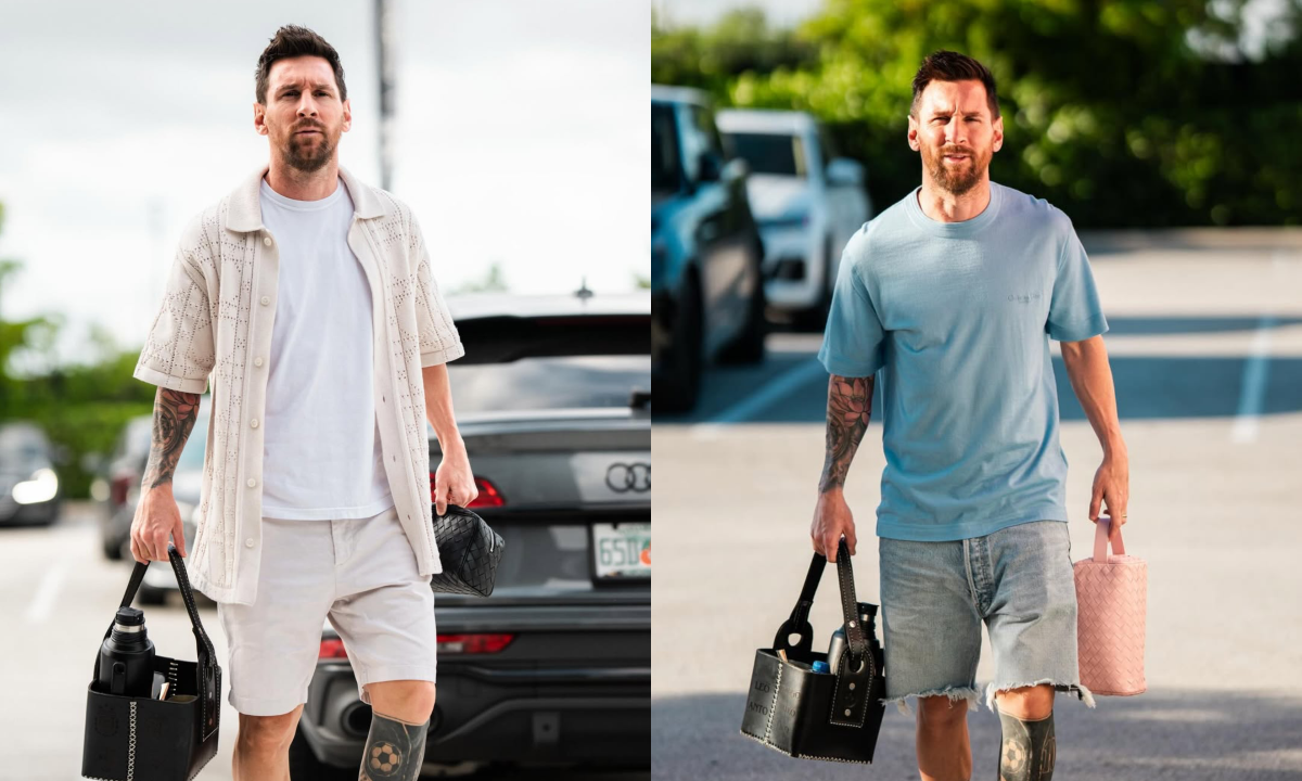 Trang phục đi tập của siêu sao Messi