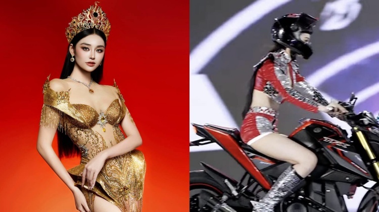 Yến Nhi ngã môtô trên sân khấu Miss Grand Vietnam 2026