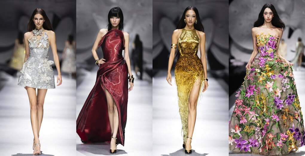 Nhiều thiết kế được xử lý cấu trúc, chất liệu, dựng phom phức tạp, đính kết tỉ mỉ, tốn hàng trăm giờ thực hiện. Ảnh: Tee Le Team