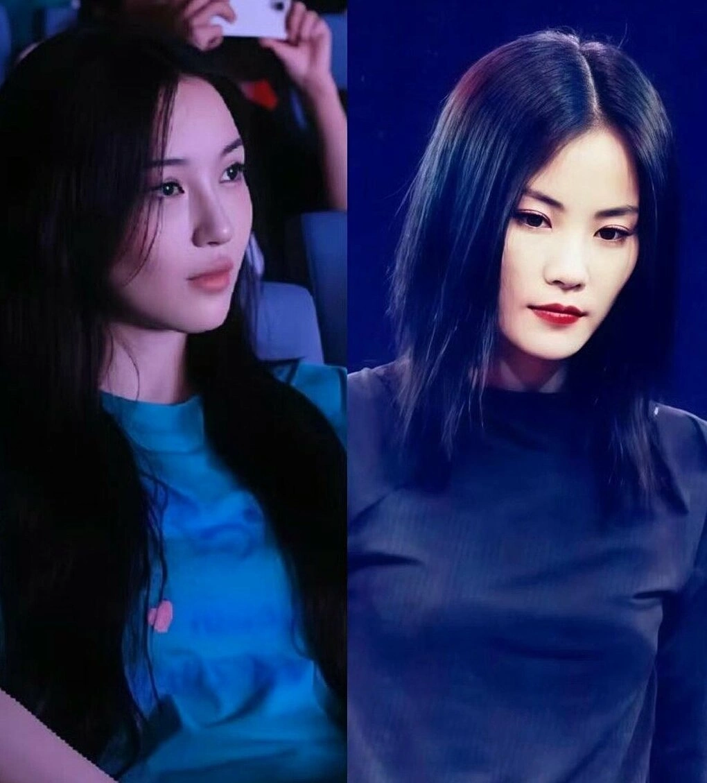 Lý Yên (trái) và mẹ, ca sĩ Vương Phi. Ảnh: Weibo