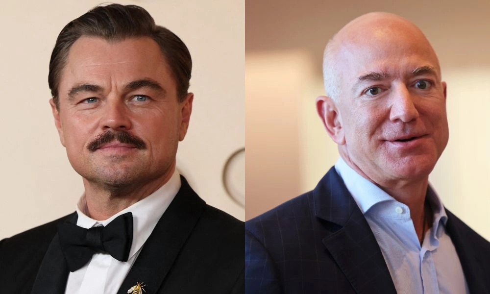 Chân dung tài tử Leonardo DiCarprio và tỷ phú Jeff Bezos. Ảnh: AFP/ Reuters