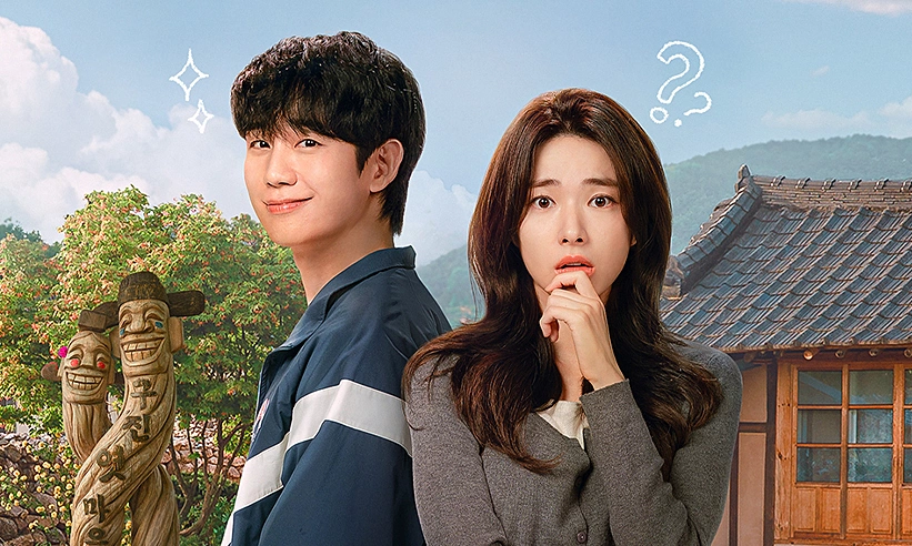 Tạo hình của Jung Hae In và Ha Young trong phim. Ảnh: Netflix