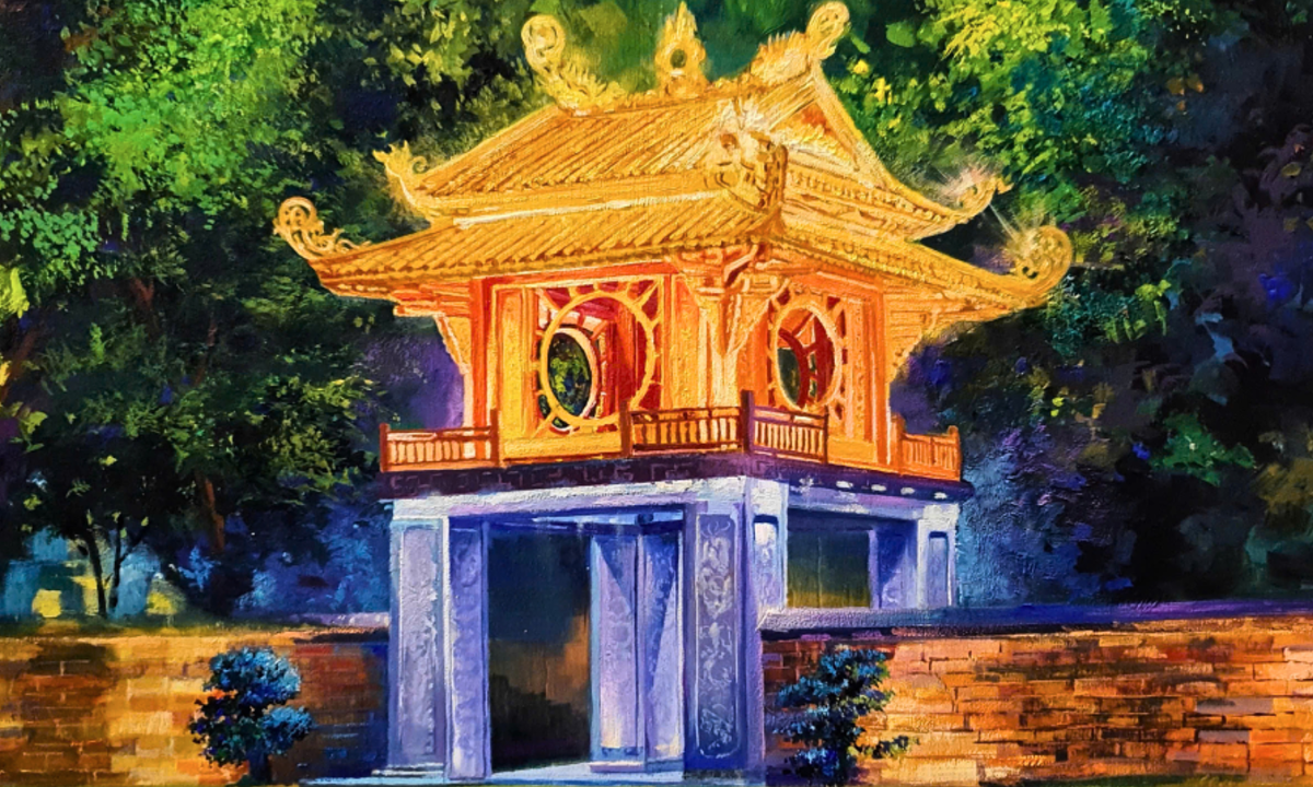 Những biểu tượng Hà Nội trong tranh