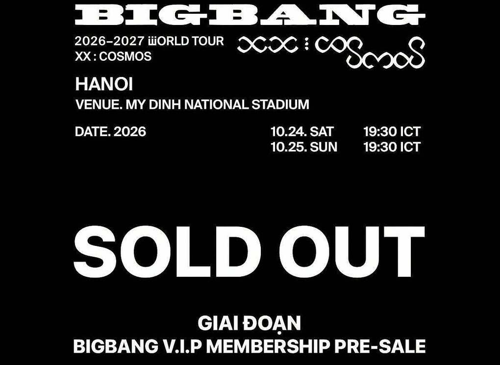 Nền tảng thông báo hết vé bán sớm giai đoạn đầu tiên của hai đêm concert. Ảnh: C Ticket