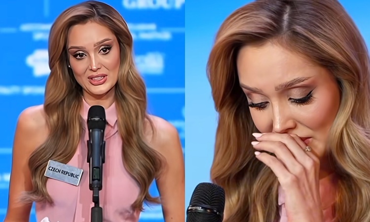 'Búp bê' Cộng hòa Czech thuyết trình cảm xúc tại Miss World