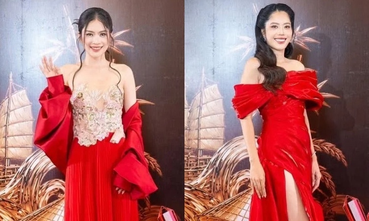 Nam Anh, Nam Em mặc đồng điệu trên thảm đỏ